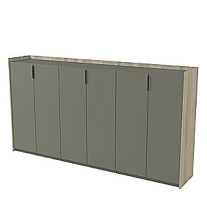 Магнетик 15ШТС.1404 (Okwood/Terra) Шкаф средний, трехсоставный