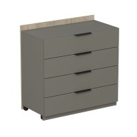 Магнетик 15ТЯ-С.809 (Okwood/Terra) Модуль тумбы с ящиками (метаб), СРЕДНИЙ