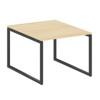 Metal System Quattro 4x4 40БО.ПРГ-1.1 (Акация лорка/Антрацит) Переговорный стол, 1 столешница на О-образном м/к