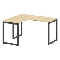 Metal System Quattro 4x4 40БО.СА-3 Л (Акация лорка/Антрацит) Стол криволинейный левый на О-образном м/к