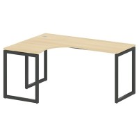 Metal System Quattro 4x4 40БО.СА-4 Л (Акация лорка/Антрацит) Стол криволинейный левый на О-образном м/к