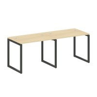 Metal System Quattro 4x4 40БО.СМ-2.1 (Акация лорка/Антрацит) Рабочая станция на 2 раб.места на О-образном м/к