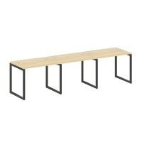 Metal System Quattro 4x4 40БО.СМ-3.1 (Акация лорка/Антрацит) Рабочая станция на 3 раб.места на О-образном м/к