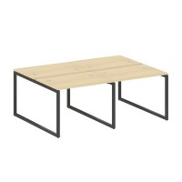 Metal System Quattro 4x4 40БО.СМ-4.1 (Акация лорка/Антрацит) Рабочая станция на 4 раб.места на О-образном м/к