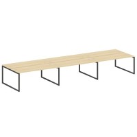 Metal System Quattro 4x4 40БО.СМ-6.5 (Акация лорка/Антрацит) Рабочая станция на 6 раб.мест на О-образном м/к