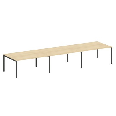 Metal System Quattro 4x4 40БП.ПРГ-3.4 (Акация лорка/Антрацит) Переговорный стол, 3 столешницы на П-образном м/к