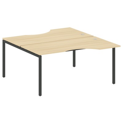 Metal System Quattro 4x4 40БП.РАС-СА-2.1 (Акация лорка/Антрацит) Рабочая станция криволинейная на П-образном м/к