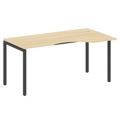 Metal System Quattro 4x4 40БП.СА-1 Пр (Акация лорка/Антрацит) Стол криволинейный правый на П-образном м/к