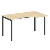 Metal System Quattro 4x4 40БП.СА-2 Пр (Акация лорка/Антрацит) Стол криволинейный правый на П-образном м/к