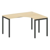 Metal System Quattro 4x4 40БП.СА-3 Пр (Акация лорка/Антрацит) Стол криволинейный правый на П-образном м/к