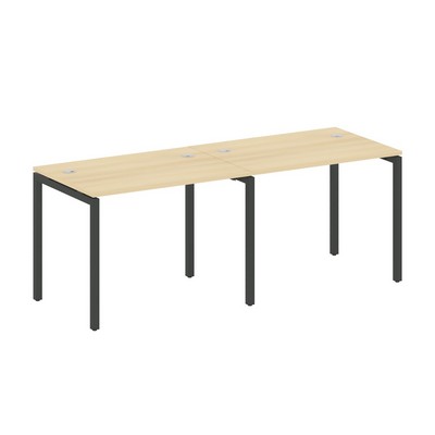 Metal System Quattro 4x4 40БП.СМ-2.1 (Акация лорка/Антрацит) Рабочая станция на 2 раб.места на П-образном м/к