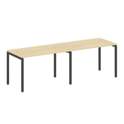 Metal System Quattro 4x4 40БП.СМ-2.2 (Акация лорка/Антрацит) Рабочая станция на 2 раб.места на П-образном м/к