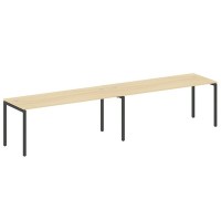 Metal System Quattro 4x4 40БП.СМ-2.5 (Акация лорка/Антрацит) Рабочая станция на 2 раб.места на П-образном м/к