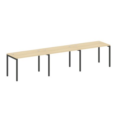 Metal System Quattro 4x4 40БП.СМ-3.2 (Акация лорка/Антрацит) Рабочая станция на 3 раб.места на П-образном м/к