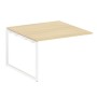 Metal System Quattro 4x4 40БО.ППРГ-2 (Акация лорка/Белый) Проходной наборный элемент переговорного стола на О-образном м/к