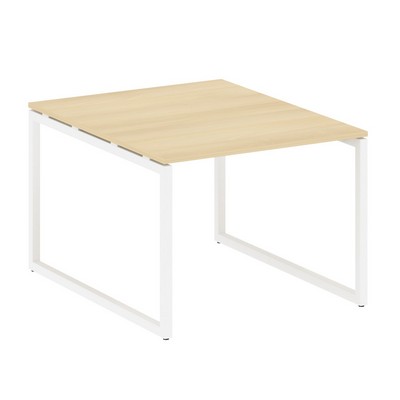 Metal System Quattro 4x4 40БО.ПРГ-1.1 (Акация лорка/Белый) Переговорный стол, 1 столешница на О-образном м/к