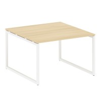 Metal System Quattro 4x4 40БО.ПРГ-1.2 (Акация лорка/Белый) Переговорный стол, 1 столешница на О-образном м/к