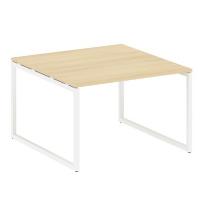Metal System Quattro 4x4 40БО.ПРГ-1.2 (Акация лорка/Белый) Переговорный стол, 1 столешница на О-образном м/к