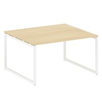 Metal System Quattro 4x4 40БО.ПРГ-1.3 (Акация лорка/Белый) Переговорный стол, 1 столешница на О-образном м/к