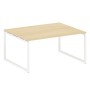 Metal System Quattro 4x4 40БО.ПРГ-1.4 (Акация лорка/Белый) Переговорный стол, 1 столешница на О-образном м/к