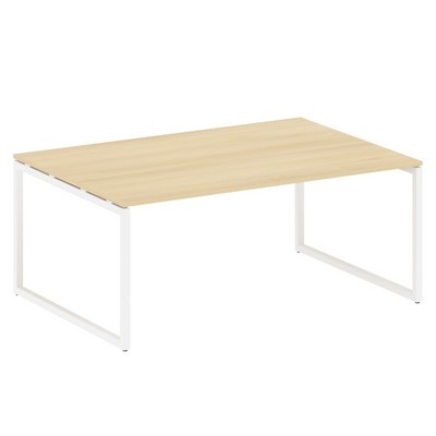 Metal System Quattro 4x4 40БО.ПРГ-1.5 (Акация лорка/Белый) Переговорный стол, 1 столешница на О-образном м/к