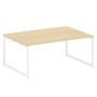 Metal System Quattro 4x4 40БО.ПРГ-1.5 (Акация лорка/Белый) Переговорный стол, 1 столешница на О-образном м/к