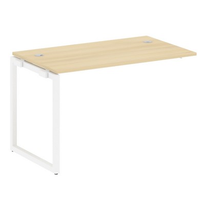 Metal System Quattro 4x4 40БО.ПРС-СП-1.2 (Акация лорка/Белый) Проходной наборный элемент рабочей станции на О-образном м/к