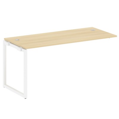 Metal System Quattro 4x4 40БО.ПРС-СП-1.4 (Акация лорка/Белый) Проходной наборный элемент рабочей станции на О-образном м/к