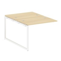 Metal System Quattro 4x4 40БО.ПРС-СП-2.1 (Акация лорка/Белый) Проходной наборный элемент рабочей станции на О-образном м/к