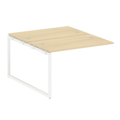 Metal System Quattro 4x4 40БО.ПРС-СП-2.2 (Акация лорка/Белый) Проходной наборный элемент рабочей станции на О-образном м/к