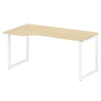 Metal System Quattro 4x4 40БО.СА-1 Л (Акация лорка/Белый) Стол криволинейный левый на О-образном м/к
