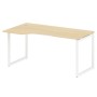 Metal System Quattro 4x4 40БО.СА-1 Л (Акация лорка/Белый) Стол криволинейный левый на О-образном м/к