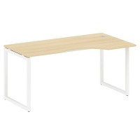 Metal System Quattro 4x4 40БО.СА-1 Пр (Акация лорка/Белый) Стол криволинейный правый на О-образном м/к