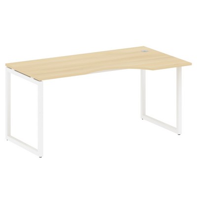 Metal System Quattro 4x4 40БО.СА-1 Пр (Акация лорка/Белый) Стол криволинейный правый на О-образном м/к