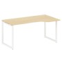 Metal System Quattro 4x4 40БО.СА-1 Пр (Акация лорка/Белый) Стол криволинейный правый на О-образном м/к