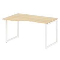 Metal System Quattro 4x4 40БО.СА-2 Л (Акация лорка/Белый) Стол криволинейный левый на О-образном м/к