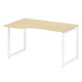 Metal System Quattro 4x4 40БО.СА-2 Л (Акация лорка/Белый) Стол криволинейный левый на О-образном м/к