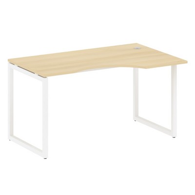 Metal System Quattro 4x4 40БО.СА-2 Пр (Акация лорка/Белый) Стол криволинейный правый на О-образном м/к