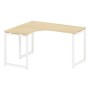 Metal System Quattro 4x4 40БО.СА-3 Л (Акация лорка/Белый) Стол криволинейный левый на О-образном м/к