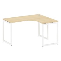 Metal System Quattro 4x4 40БО.СА-3 Пр (Акация лорка/Белый) Стол криволинейный правый на О-образном м/к