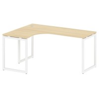 Metal System Quattro 4x4 40БО.СА-4 Л (Акация лорка/Белый) Стол криволинейный левый на О-образном м/к