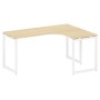 Metal System Quattro 4x4 40БО.СА-4 Пр (Акация лорка/Белый) Стол криволинейный правый на О-образном м/к