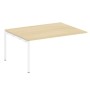 Metal System Quattro 4x4 40БП.ППРГ-4 (Акация лорка/Белый) Проходной наборный элемент переговорного стола на П-образном м/к
