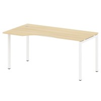 Metal System Quattro 4x4 40БП.СА-1 Л (Акация лорка/Белый) Стол криволинейный левый на П-образном м/к