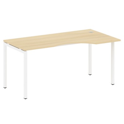 Metal System Quattro 4x4 40БП.СА-1 Пр (Акация лорка/Белый) Стол криволинейный правый на П-образном м/к