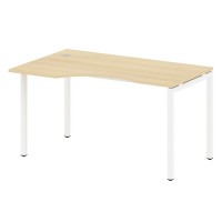 Metal System Quattro 4x4 40БП.СА-2 Л (Акация лорка/Белый) Стол криволинейный левый на П-образном м/к