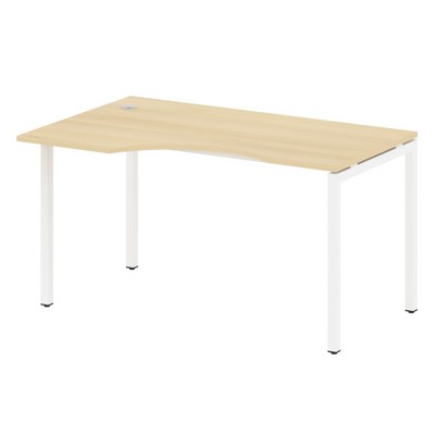 Metal System Quattro 4x4 40БП.СА-2 Л (Акация лорка/Белый) Стол криволинейный левый на П-образном м/к