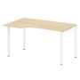Metal System Quattro 4x4 40БП.СА-2 Л (Акация лорка/Белый) Стол криволинейный левый на П-образном м/к