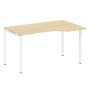 Metal System Quattro 4x4 40БП.СА-2 Пр (Акация лорка/Белый) Стол криволинейный правый на П-образном м/к