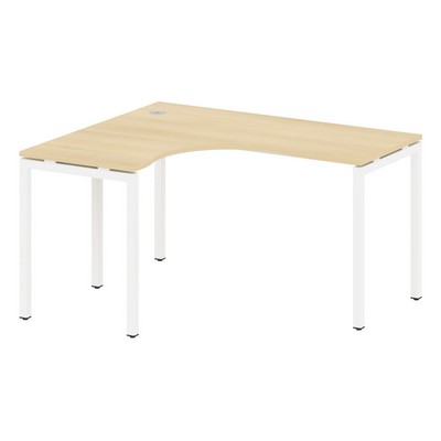 Metal System Quattro 4x4 40БП.СА-3 Л (Акация лорка/Белый) Стол криволинейный левый на П-образном м/к